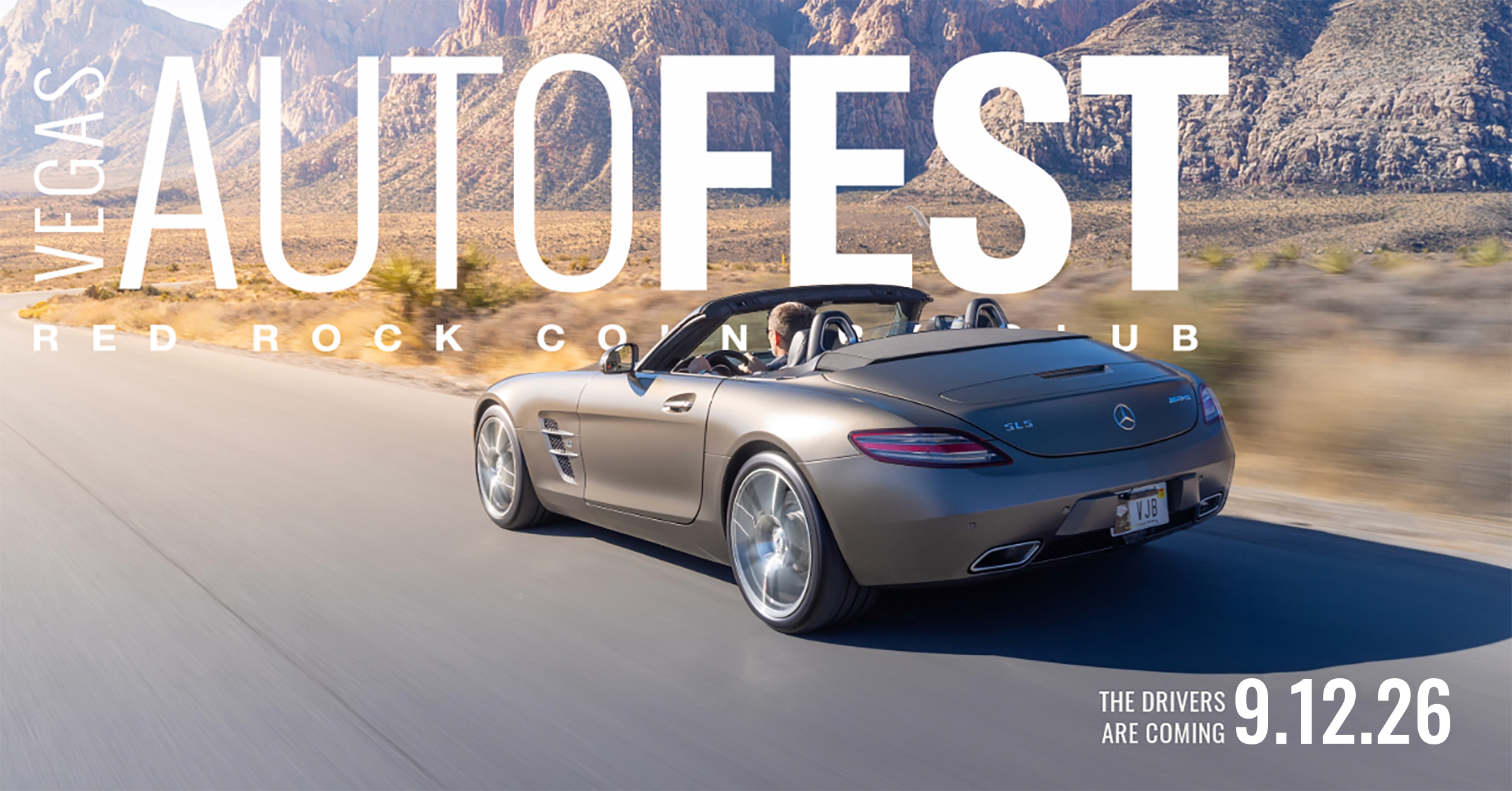 Mercedes SLS AMG at Red Rock Canyon — Vegas Autofest 2026