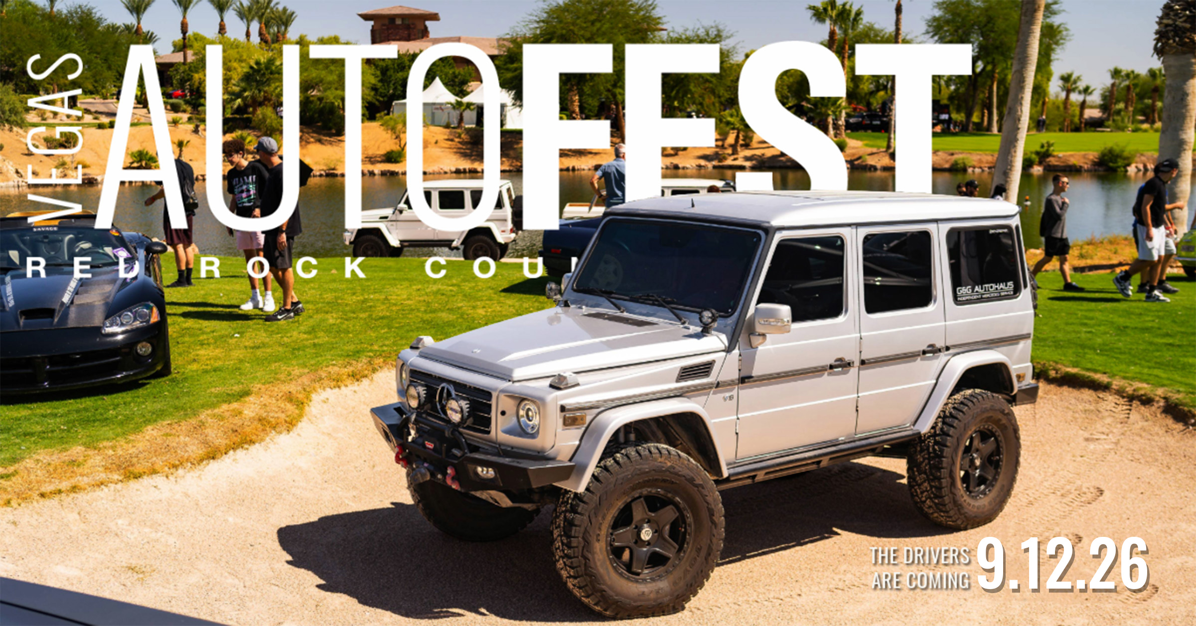 Cars on display at Red Rock Country Club — Vegas Autofest